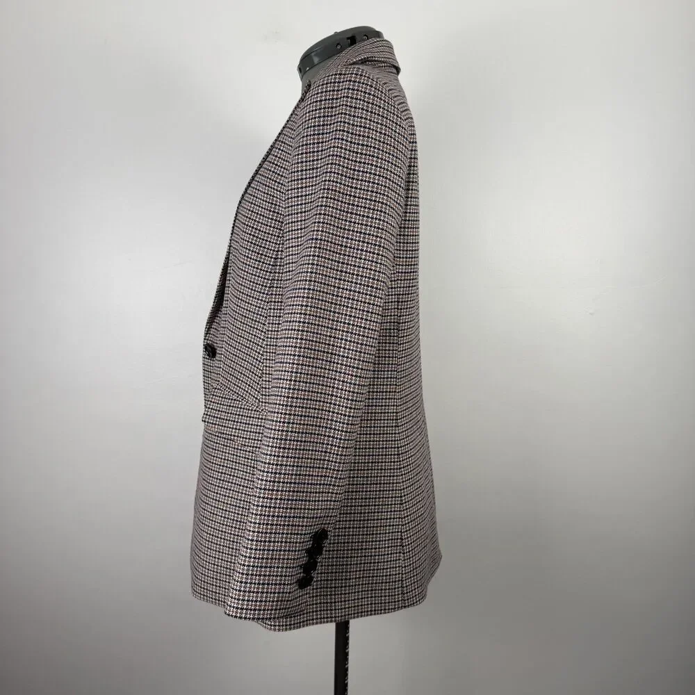 Talbots Oversized Boyfriend Blazer – Academia Preppy Style, Cotton Wool Jacket - Picture 9 of 15